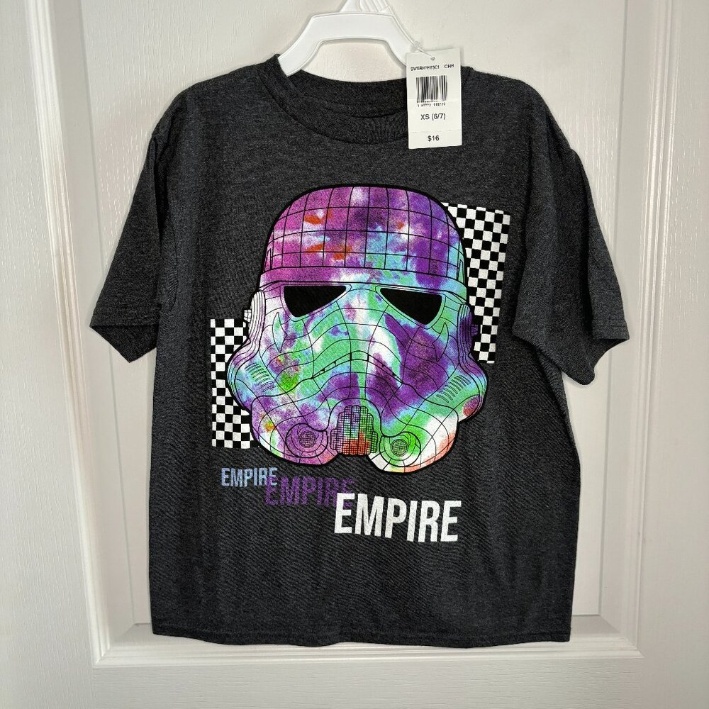 Star Wars Kids Boys Crew Neck Short Sleeve Trooper T-Shirt, XS NEW